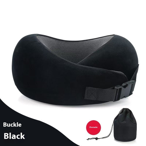 Soft Memory Foam Neck Pillow - Adjustable