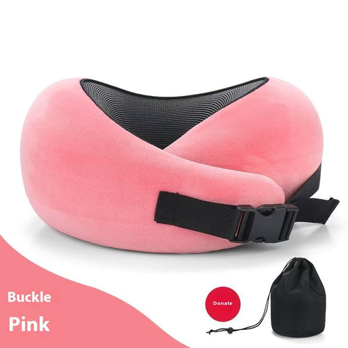 Soft Memory Foam Neck Pillow - Adjustable