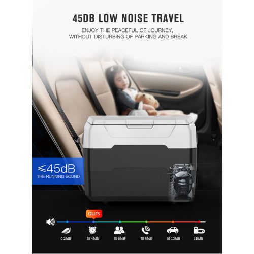 Portable Car Fridge Freezer Cooler with 12/24V DC