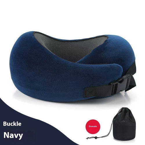 Soft Memory Foam Neck Pillow - Adjustable