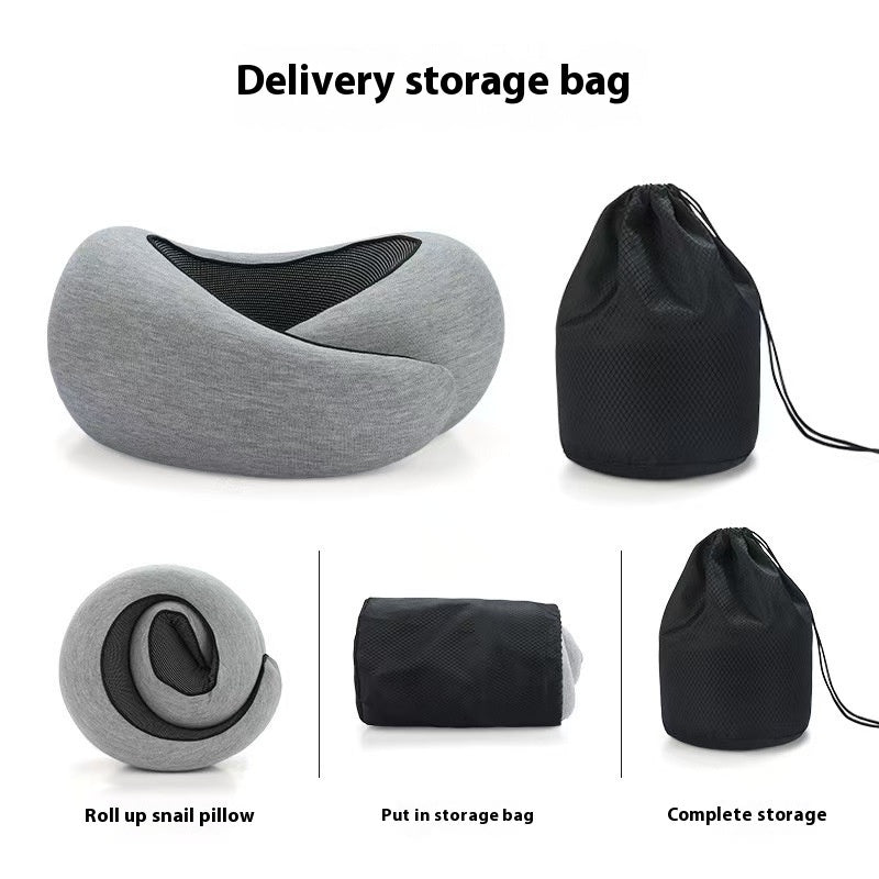 Soft Memory Foam Neck Pillow - Adjustable