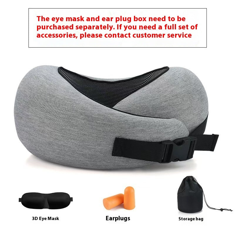 Soft Memory Foam Neck Pillow - Adjustable