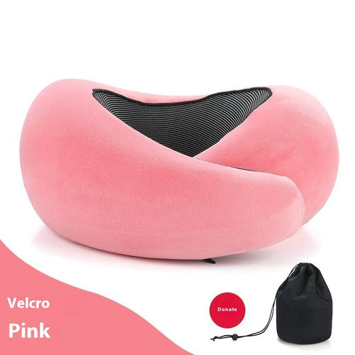 Soft Memory Foam Neck Pillow - Adjustable